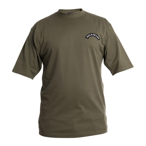 Paul & Shark, Organic Cotton T-Shirt Zielony, male, 384.00PLN
