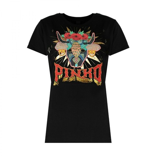 Pinko, T-shirt Czarny, female, 483.00PLN