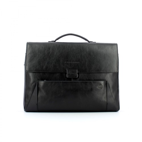 Piquadro, PC briefcase with Pan flap Czarny, unisex, 1265.00PLN