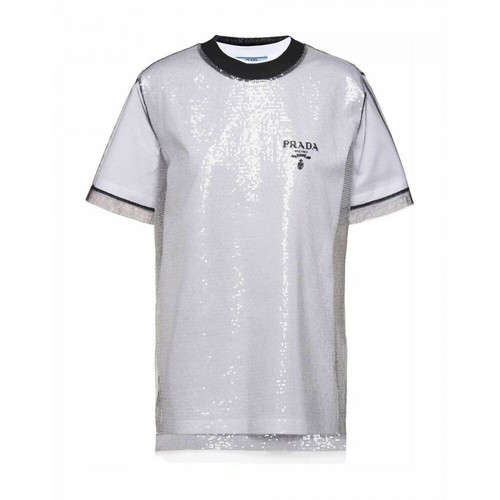 Prada, T-shirt Szary, female, 4560.00PLN