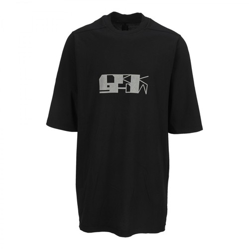 Rick Owens, T-Shirt Du02A3274Rnep4 Czarny, male, 1106.51PLN