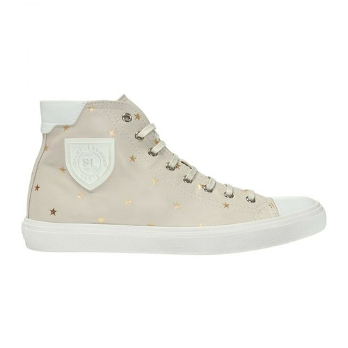 Saint Laurent, High Top Leather Sneakers Beżowy, male, 1932.25PLN