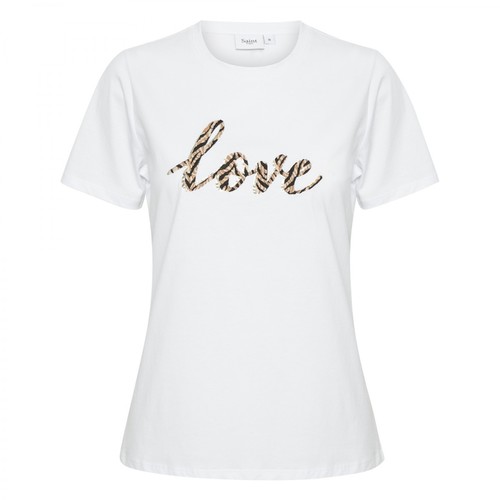 Saint Tropez, Saint Tropez HaniSZ T-shirt Biały, female, 149.00PLN