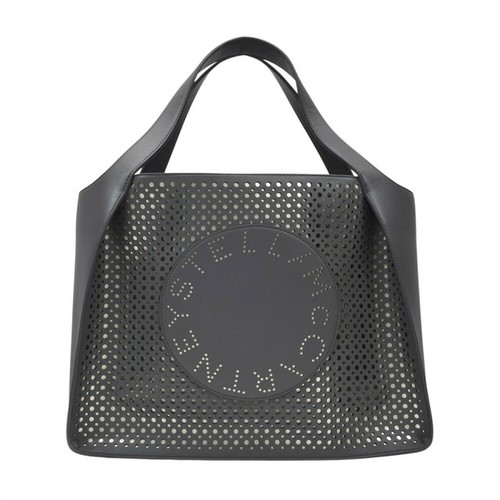 Stella McCartney, Tote Laser Cut Bag in Synthetic Leather Szary, female, 3154.61PLN