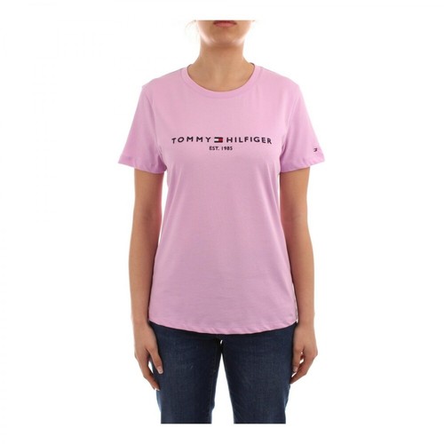 Tommy Hilfiger, Ww0Ww28681 T-shirt Różowy, female, 310.00PLN