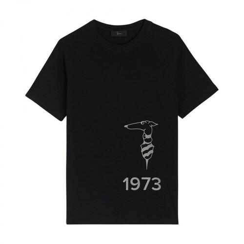 Trussardi, Cotton Jersey T-shirt with Logo Czarny, male, 415.00PLN