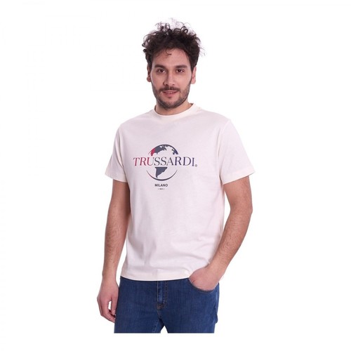 Trussardi, T-Shirt Beżowy, male, 342.00PLN