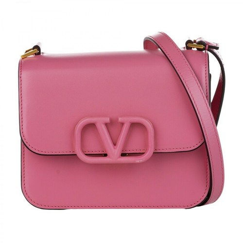 Valentino Vintage, Pre-owned Medium VSling Leather Crossbody Bag Różowy, female, 7419.48PLN