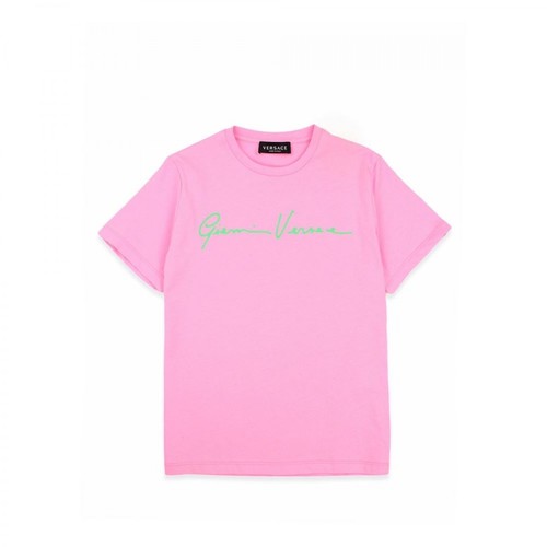 Versace, 1000239-1A00267 T-shirt maniche corte Różowy, male, 320.00PLN