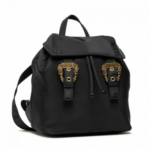 Versace Jeans Couture, Backpack with logo Czarny, female, 702.00PLN