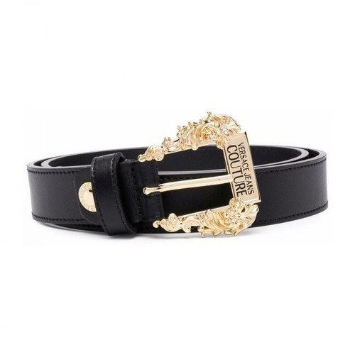 Versace Jeans Couture, Leather Belt Czarny, female, 301.00PLN
