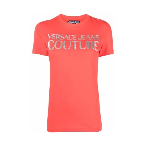Versace Jeans Couture, Logo print T-shirt Czerwony, female, 502.00PLN