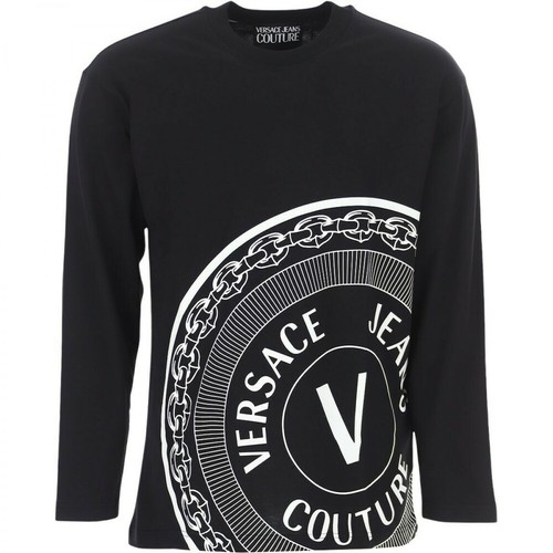 Versace Jeans Couture, T-Shirt Niebieski, male, 315.00PLN