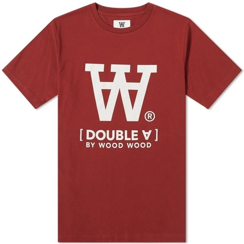 Wood Wood, Ace T-shirt Czerwony, male, 276.00PLN