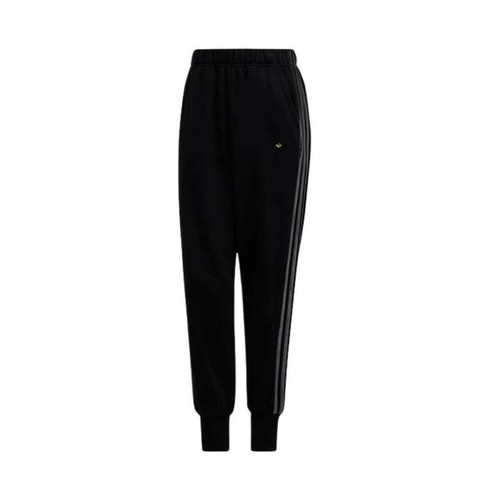Adidas Originals, Spodnie Cuffed Pants with Stripes and Trefoil Rivet H18036 36 Czarny, female, 286.35PLN