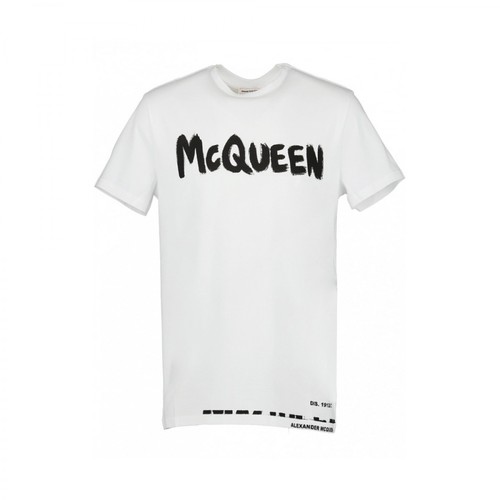 Alexander McQueen, Graffiti T-shirt Biały, male, 1112.00PLN