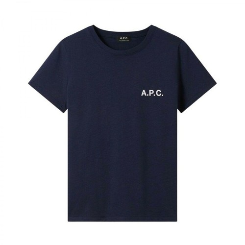 A.p.c., T-Shirt Leanne Niebieski, male, 459.00PLN