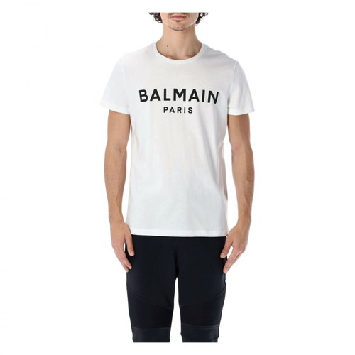 Balmain, T-Shirt Xh1Ef000Bb23 Biały, male, 1636.31PLN