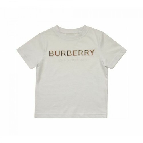 Burberry, Cotton T-shirt Biały, male, 866.00PLN