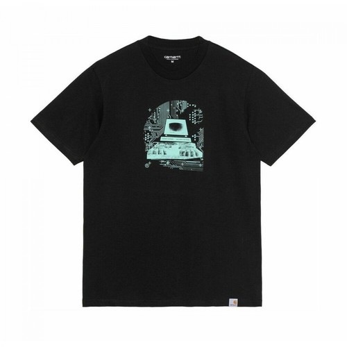 Carhartt Wip, System c t-shirt Czarny, male, 247.00PLN