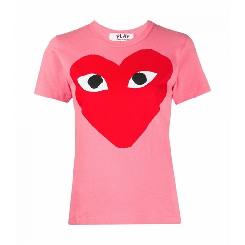 Comme des Garçons Play, T-shirt Różowy, female, 479.00PLN