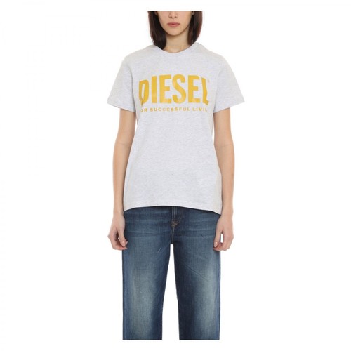 Diesel, Basic T-Shirt Szary, female, 352.00PLN