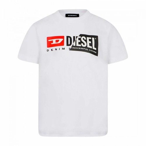 Diesel, Logo T-Shirt Biały, male, 320.00PLN