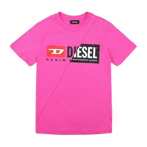 Diesel, T-shirt Różowy, female, 320.00PLN