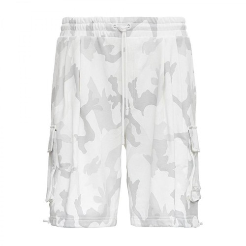 Dolce & Gabbana, Camouflage Bermuda Shorts Biały, male, 2308.00PLN
