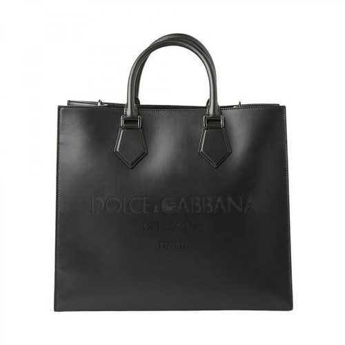 Dolce & Gabbana, Edge shopper with logo Czarny, male, 5472.00PLN