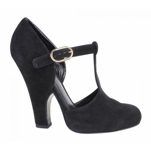 Dolce & Gabbana Pre-owned, Mary Jane Suede Ankle Strap Heels -Pre Owned Czarny, female, 1400.60PLN