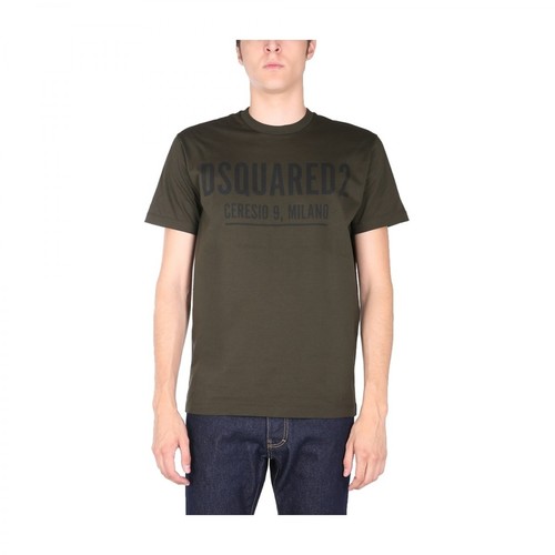 Dsquared2, Cool Fit T-Shirt Zielony, male, 664.00PLN