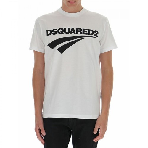 Dsquared2, Logo-Print T-shirt Biały, male, 649.00PLN