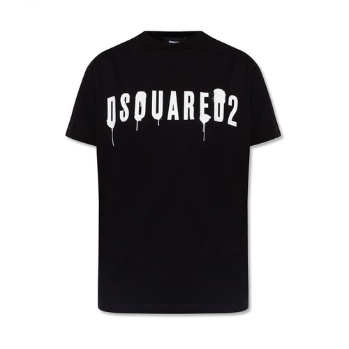 Dsquared2, Logo T-shirt Czarny, female, 867.00PLN