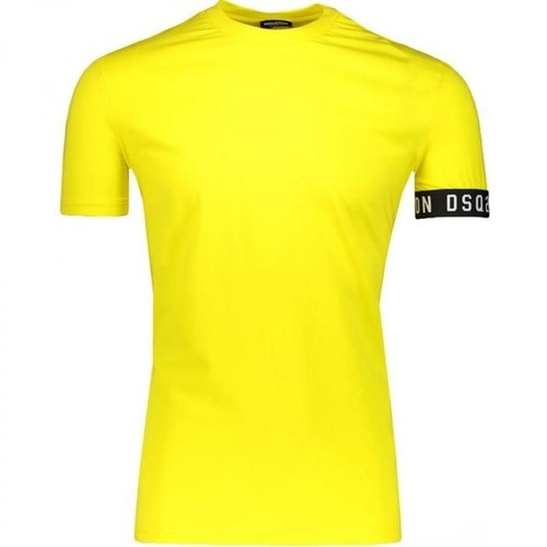 Dsquared2, T-shirt Żółty, male, 409.00PLN