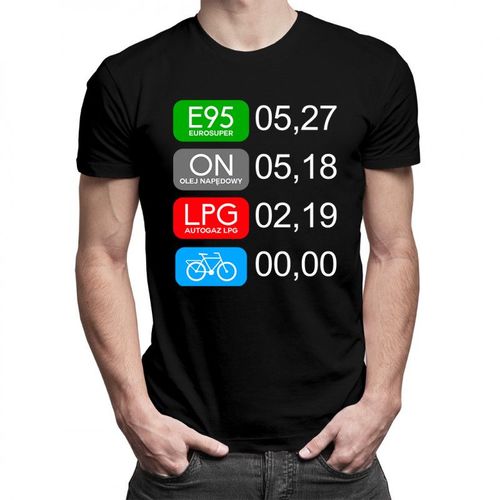 E95 ON LPG Rower - męska koszulka z nadrukiem 69.00PLN