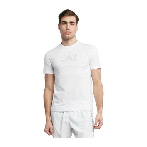 Emporio Armani EA7, T-Shirt Biały, male, 456.00PLN