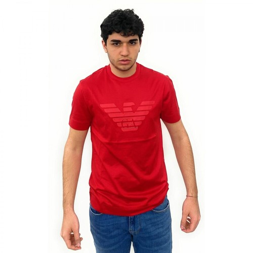 Emporio Armani, T-shirt Czerwony, male, 452.00PLN