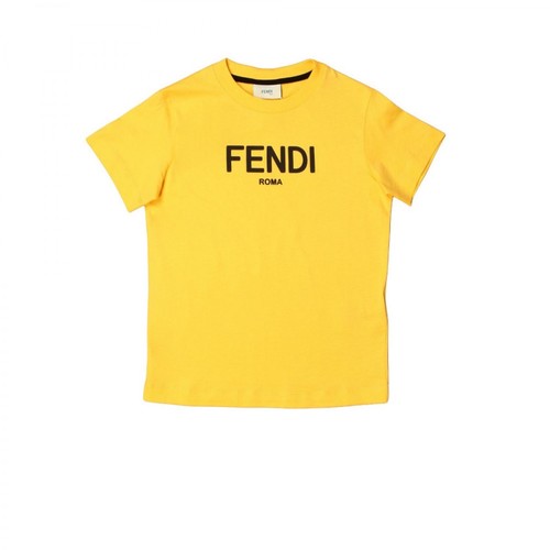 Fendi, T-Shirt Jui026-Aexl-F1Bw2 Żółty, male, 852.79PLN