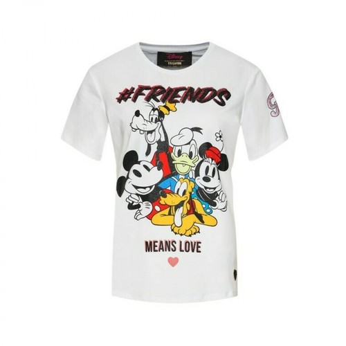 Fracomina, T-Shirt Con Stampa Disney - Fd21Wt3001J40113 Biały, female, 160.00PLN