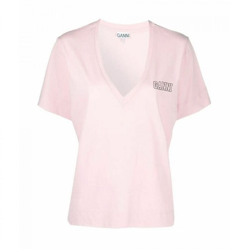 Ganni, T-Shirt Różowy, female, 340.61PLN