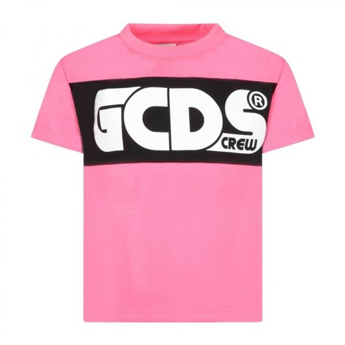 Gcds, 027607Fl T-shirt maniche corte Różowy, unisex, 320.00PLN