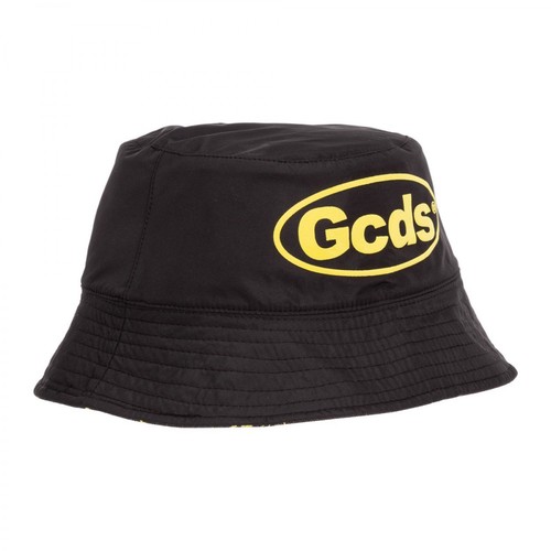 Gcds, Logo-Print Bucket Hat Czarny, male, 570.00PLN