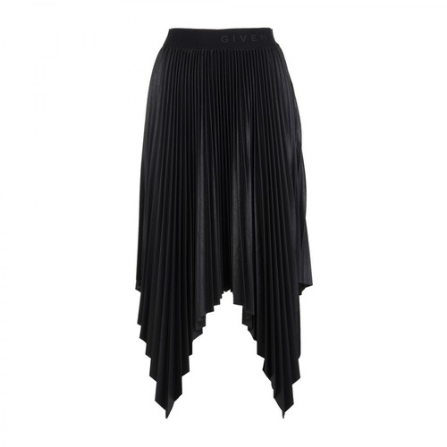 Givenchy, asymetryczna plisowana spódnica Czarny, female, 3512.00PLN