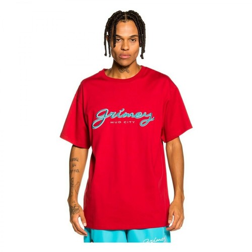 Grimey, Martinica Fact T-Shirt Czerwony, male, 211.00PLN