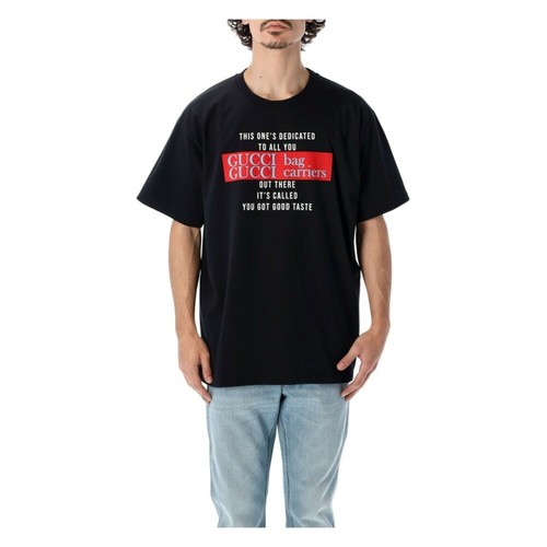 Gucci, T-Shirt 616036Xjd1E Czarny, male, 1655.04PLN