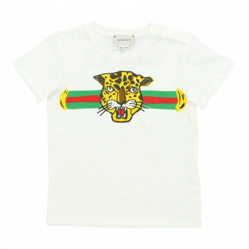 Gucci, T-shirt tiger-print Biały, unisex, 459.00PLN