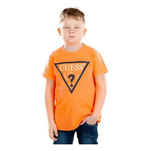 Guess, T-Shirt Pomarańczowy, male, 183.00PLN