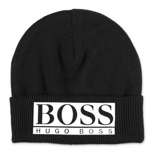 Hugo Boss, knit pull on hat Czarny, unisex, 274.00PLN