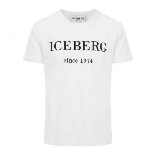 Iceberg, Heren Since 1974 T-Shirt Biały, male, 402.00PLN